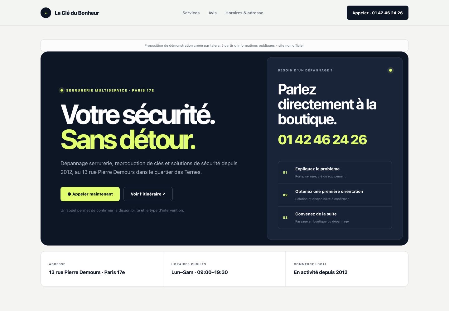 Capture du site La Clé du Bonheur